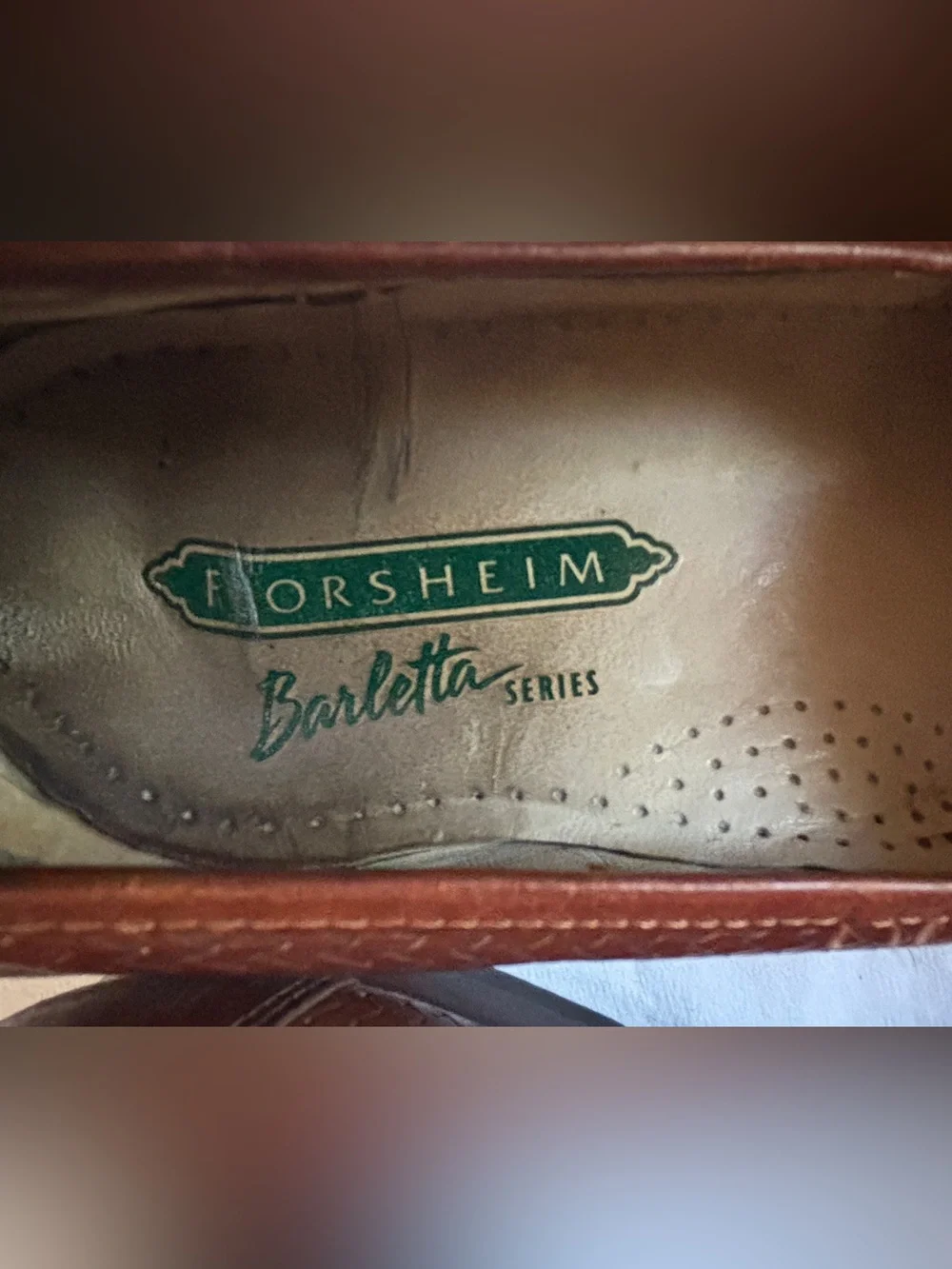Vintage Florsheim Barletta Mens 9 3E Brown Leather Woven Tassel Loafers Italy